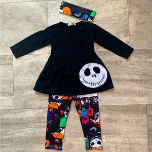 Jack Skellington Adorable Outfit w/ Headband